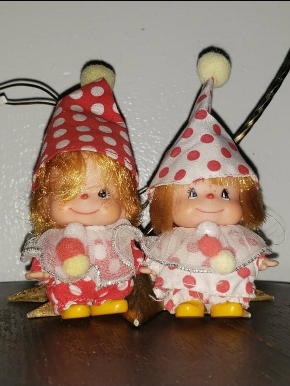 Vintage 1982 Applause Holiday Doll Ornaments